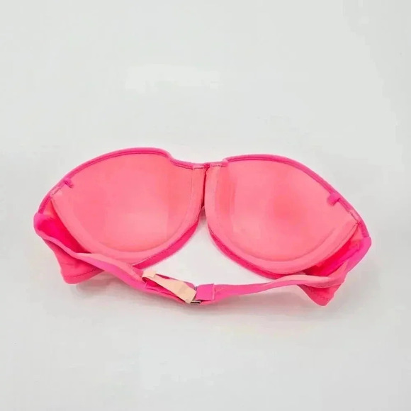 Victoria's Secret Pink Padded Strapless Bikini S Top Swimwear Small 32C - Picture 2 of 3